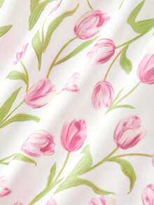 SHEIN MOD 女士印花系带收腰吊带迷你连衣裙 - 彩色 - 查看 6