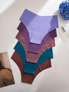 5条/包 女士无痕简约休闲内裤 - 彩色 - 查看 3