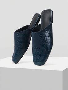 Mnmlis 女士方头休闲拖鞋 - 藏蓝色 - 查看 6