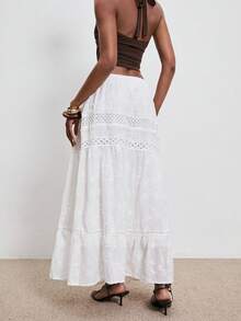 ATUI Studio Chân váy họa tiết trơn màu thường ngày dành cho nữ - trắng - Xem 3