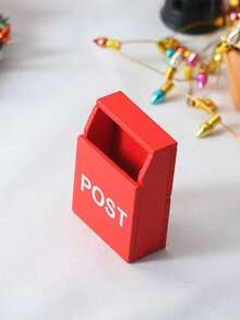 MINKOJA - SELECTS 3/5/7 Pcs 1:12 Scale Mini Wooden Mailbox "POST" Label, Realistic Miniature Letter Box Dollhouse Landscape, Compatible With Mini Furniture, Ideal Play,Collection - Multicolor - View 5