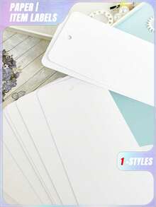 SHEIN 30Sheets/Set Kraft Paper Card Blank Black Card Business Card Message Thank You Card Writing Cards Label Bookmark Learning Cards Doodle Bookmark Ancient Style Bookmark Paper Blank Paper With Holes Hand-Painted Cards Creative DIY Material Package Student Note Handwritten Card - White - View 4