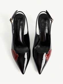 CUCCOO CHICEST Women's Pointed Toe Buckle Design Everyday Versatile Fashion High Heels - Black - View 2