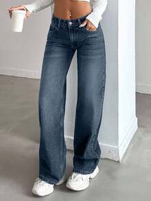 SHEIN Women Jeans - Dark Wash - View 4
