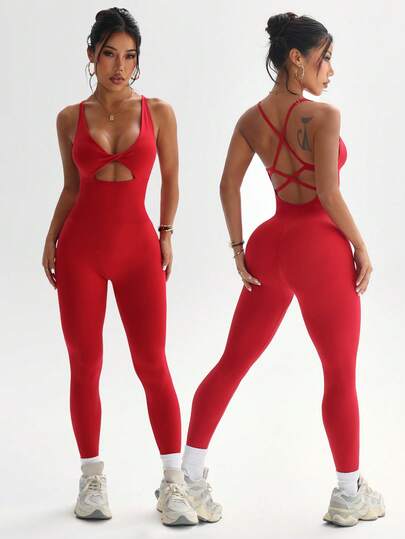 Core Rhythm Seamless High Elasticity Yoga Fitness Casual Sports Butt Lifting & Back Shaping Jumpsuit