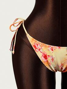 Zestiva 3pcs Tie-Dye Gradient Print Sexy Women Bikini Set, Summer Beach - Orange - View 9