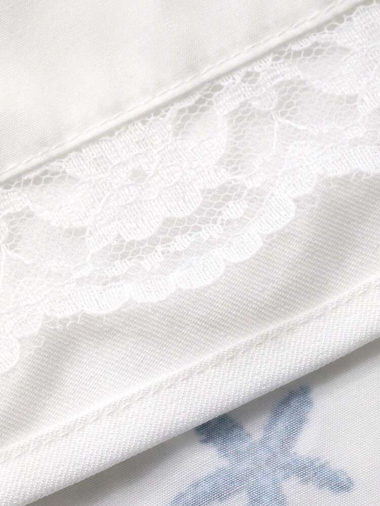 Tween Girl Starfish Print Frill Trim Loose Cute Dress Summer