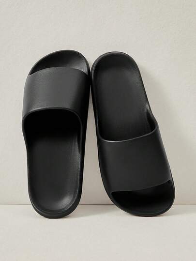 Cuccoo Ladies' Slip-On Slippers, Basic Style, Comfortable Foot Feel, Summer Beach Walking Slippers, Home Slippers, Solid Color, Suitable For Both Indoor And Outdoor Use Valentine's Day