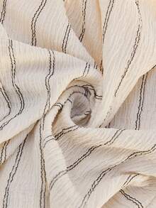 Manfinity RSRT 男士抽绳松紧腰条纹夏季休闲短裤 - 卡其色 - 查看 5