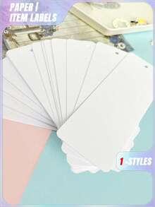 SHEIN 30Sheets/Set Kraft Paper Card Blank Black Card Business Card Message Thank You Card Writing Cards Label Bookmark Learning Cards Doodle Bookmark Ancient Style Bookmark Paper Blank Paper With Holes Hand-Painted Cards Creative DIY Material Package Student Note Handwritten Card - White - View 3