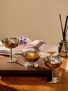 Zazumi Stainless Steel Dessert Cup & Bowl - Multi-Use For Ice Cream, Pudding & Salads, Serving Bowl For Dates, Nuts & Sweets For Afternoon Tea - Multicolor - View 4