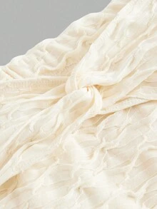 SHEIN MOD Solid Halter Top & Split Thigh Skirt Two Pieces Set - White - View 5