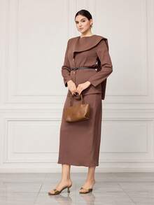 Sleekvia Women's Classic Brown High Heel Sandals, Versatile For Commuting - Coffee Brown - View 6