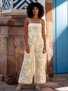 CAJUNI Women Two-Piece Outfits - Yellow - View 1