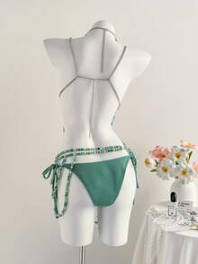 Elamini Bộ đồ bơi 2 mảnh đính hạt cho nữ, Bộ đồ bơi nữ, Bikini đi biển mùa hè 2026, Trang phục mùa hè cho nữ, Váy đi biển, Trang phục đi biển cho nữ, Trang phục nghỉ hè thanh lịch, Trang phục đi nghỉ mát cho nữ, Đồ bơi, Áo tắm cho nữ, Trang phục đi biển, hồ bơi, dự tiệc, trang phục mùa xuân/hè kiểu nữ thần, Đồ bơi đính hạt, Bikini đính hạt, Trang phục khiêu vũ, Trang phục nàng tiên cá, Trang phục đi nghỉ mát, Phong cách Boho, Gợi cảm, Trơn, Kẻ sọc, Thường ngày - màu xanh lá - Xem 3