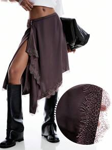 LYSMO 2026 New Arrive Minimalism Spring/Summer  Women's Summer Fashionable Black Skirt Beach Vacation - Brown - View 1