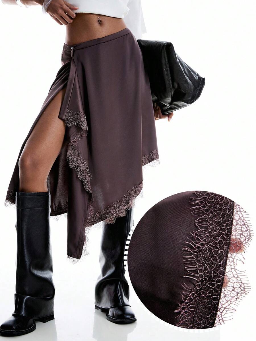 LYSMO 2026 New Arrive Minimalism Spring/Summer  Women's Summer Fashionable Black Skirt Beach Vacation - Brown - View 1