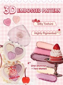 SHEGLAM Sweetheart Collection Berry Besties 三色眼影盤-Respberry Tart 品牌 美容 化妝 化妝品 適合女性與女孩 完美搭配夏季春季 Y2K 時尚 流行 生日 母親節禮物 假期 派對準備就緒 最佳顏色 - Respberry Tart - 查看 3