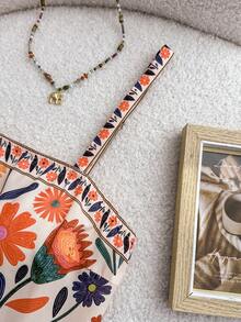 SHEIN 儿童春夏少女连衣裙，复古碎花休闲度假连衣裙，波西米亚风露背吊带短款连衣裙，褶皱无袖设计，常规版型，热带风情，撞色拼接，碎花图案，复古吊带短裙，春夏休闲日常穿着，可爱碎花女童连衣裙，复古女童连衣裙，夏季花园派对连衣裙，碎花夏季连衣裙，青少年碎花连衣裙，杏色碎花连衣裙，可爱夏季连衣裙，波西米亚风碎花连衣裙 - 彩色 - 查看 3