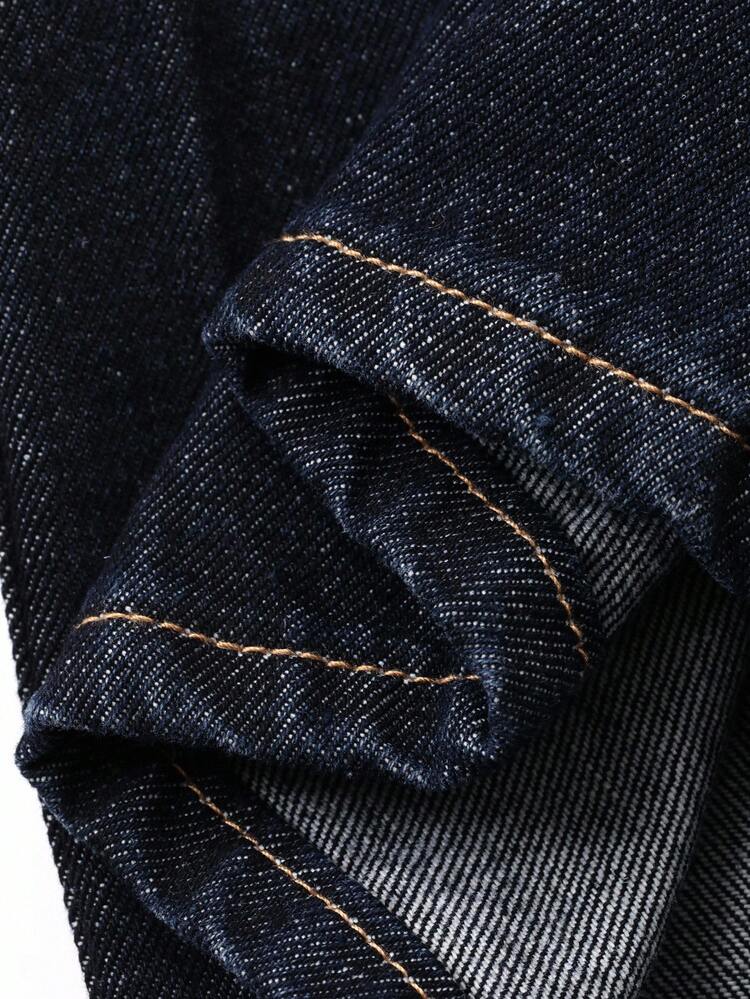 Casual Loose Fit Slant Pocket Denim Jeans For Teen Girls