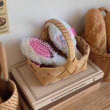 Joivida 1个少女可爱羊毛软垫梳迷你便携防静电按摩造型梳 - 多色 - 查看 9