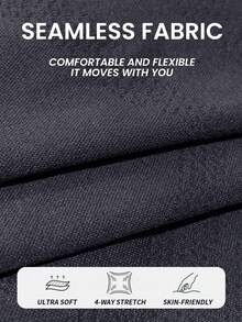 Seamluxe SHEIN Sport Women's Seamless High Waist Grey Sports Leggings - Dark Grey - View 7