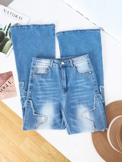 Pantalones acampanado de mujer pantalones vaqueros para mujer pantalones de mujer pantalones vaqueros pantalon de mezclilla dama pantalon de mezclilla dama