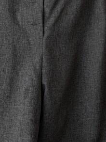 Franclia 大码女士商务/休闲宽松阔腿修身长款西装裤 - 深灰色 - 查看 5