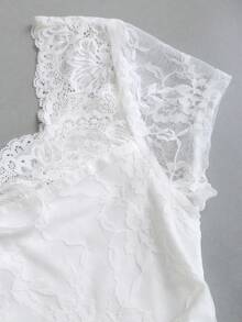 Sweetra Y2K Lace Sexy Vacation Sweet Versatile Blouse - White - View 4