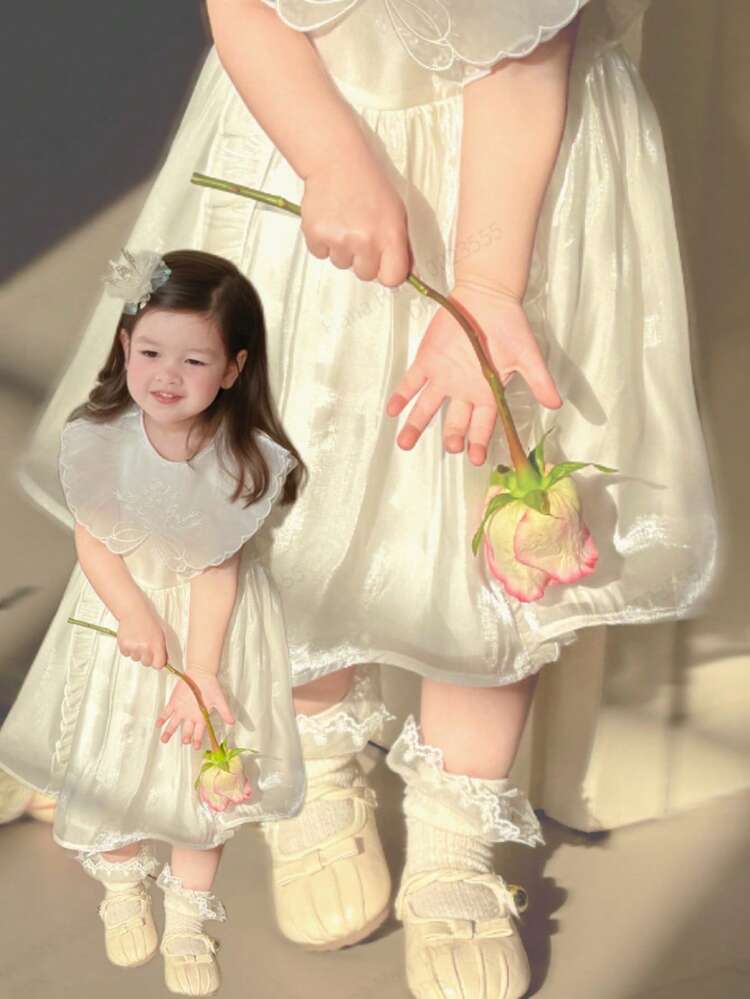 Baby Girls Summer New Lace Trim Princess Tulle Dress Backless Party Wear