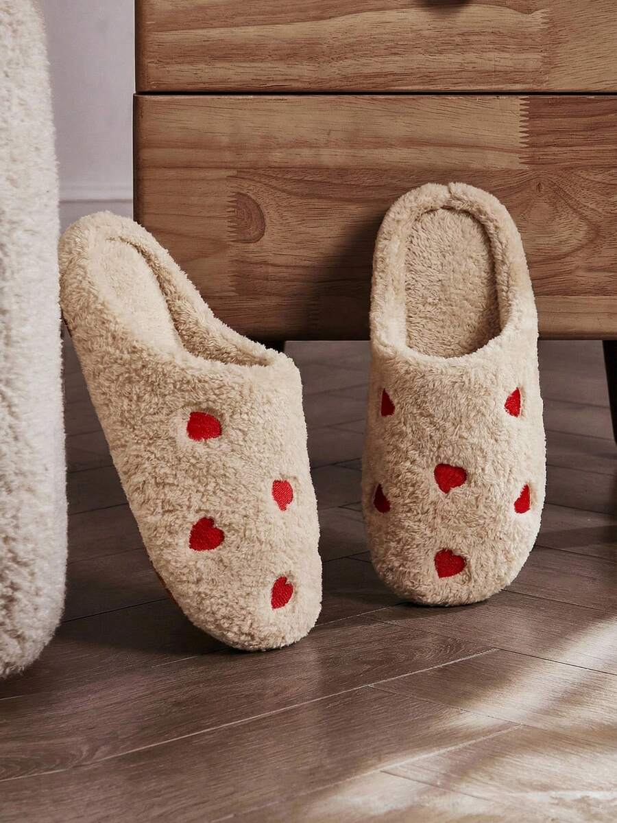 爱家拖鞋 女士室内舒适露趾拖鞋 时尚柔软地板拖把 女士家居拖鞋 室内防滑绒毛拖把 - 卡其色 - 查看 1