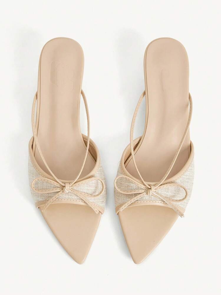 CUCCOO CHICEST Women's Bow Decor Design Casual Fashionable Flat Sandals Wedding Shoes Summer Shoes Bride Shoes