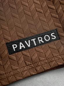 PAVTROS 男士纹理面料菱格纹撞色T恤套装，适合户外音乐节、休闲外出、送给男友/丈夫的礼物、周年纪念日 - 彩色 - 查看 3