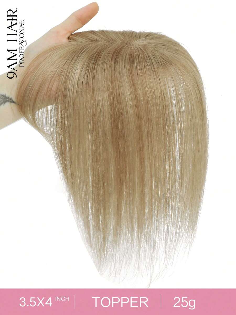 10inch Hair Toppers For Women Real Human Hair Pieces For Women With Thinning Hair 3.5*4inch Lace Hair Toppers With Bangs Clip In Hair Extensions - S12/24 - View 1