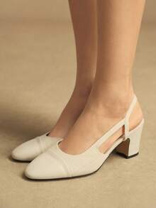 Rosivie Women's Pointed Toe Pumps, Versatile High Heels For Commuting And Daily Wear - Apricot - View 2