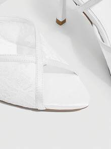 CUCCOO SZL Women's Pointed Toe Fashion Daily Wear High Heel Sandals Valentine's Day - White - View 6