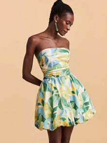 Travachic 女士碎花抹胸迷你连衣裙 - 彩色 - 查看 5