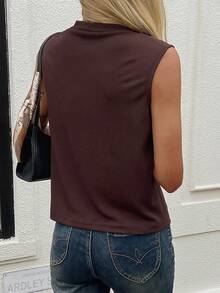 Livesso Women Tank Tops & Camis - Coffee Brown - View 2