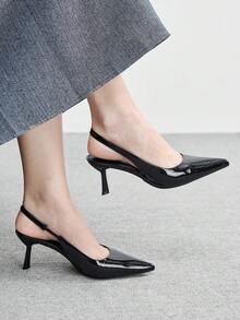 CUCCOO BIZCHIC Casual Commute Minimalist Pointed Toe Women Pumps For Christmas - Black grey - View 1
