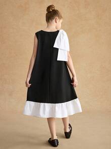 Đầm ngắn màu xám cao cấp kiểu dáng thanh lịch dành cho bé gái tuổi teen, phụ kiện thời trang mùa hè, thiết kế trang nhã phù hợp cho các buổi tụ họp, chụp ảnh, tiệc sinh nhật và nhiều dịp khác, dễ phối đồ. - Xám - Xem 2