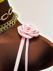 Mistrie 浪漫派对红色吊带连衣裙，修身迷你裙，饰有3D玫瑰花，性感露背褶皱设计，修身鸡尾酒裙，适合约会、正式场合 - 粉色 - 查看 5