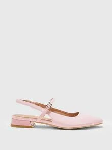 CUCCOO BIZCHIC Zapatos de mujer con correa trasera de estilo Mary Jane, color rojo, tacón bajo cómodo y punta cuadrada. Tacón de graduación, tacones de fiesta para primavera y verano, para ocasiones como graduación, baile de graduación, primavera, Semana Santa y Navidad. - Rosa vieja - Ver 2