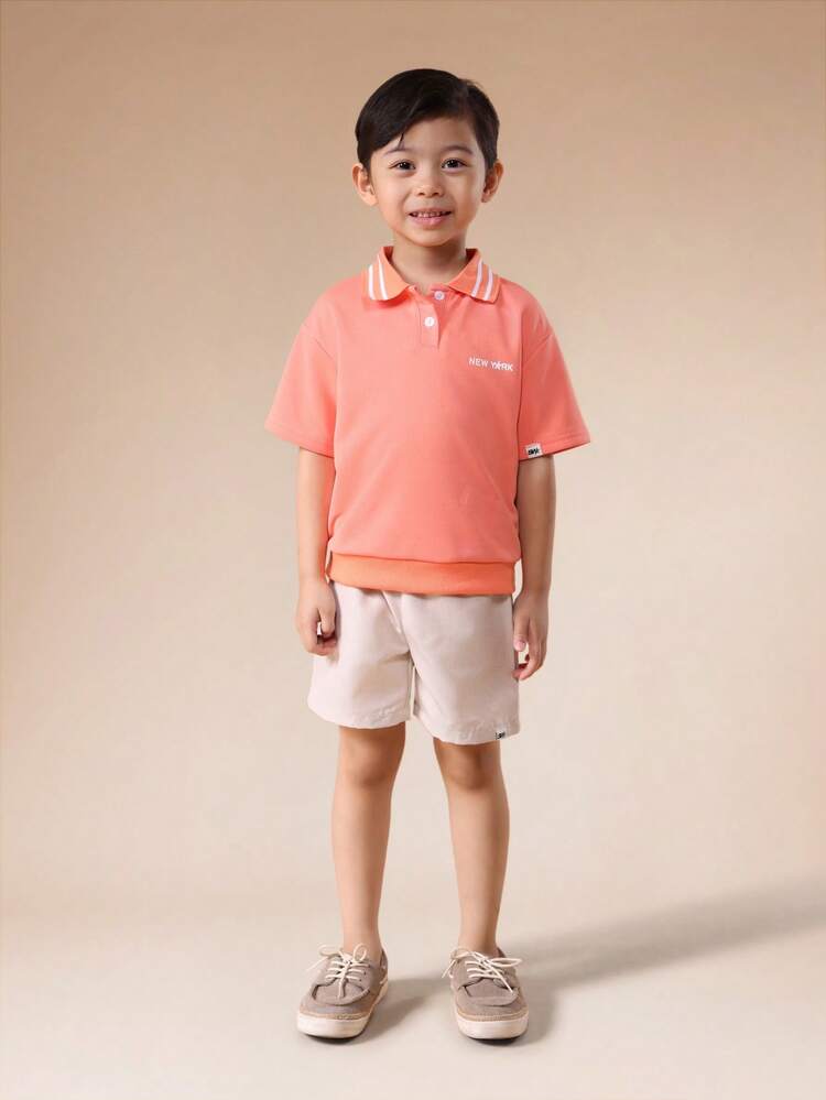 Ensemble polo corail et short assorti