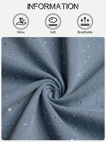 Avantive Nuevos jeans azul claro lavados con diamantes para mujer, con estilo casual, ajuste holgado, perfecto para salir, carnavales, festivales, retro, graduación, pascua, con etiqueta decorativa - Lavado ligero - Ver 8