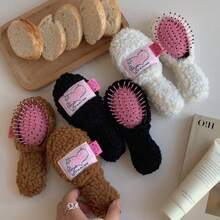 Joivida 1个少女可爱羊毛软垫梳迷你便携防静电按摩造型梳 - 多色 - 查看 11