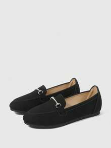 Sleekvia 2025 Spring/Autumn New Soft Bottom Slip-On Flat Round Toe Loafers For Women - Black - View 10