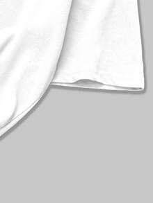 GENIUS ODE Men's Brand Letter & Graphic Print Short Sleeve T-Shirt - White - View 4