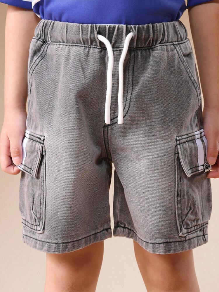 Cargo Shorts With Tape Detail