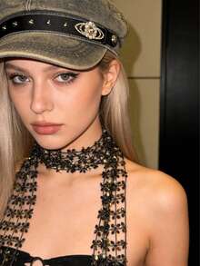 女士亮片围巾，配有闪亮链条、褶皱领口、蝴蝶结、网纱围巾、亮片网纱、宽项链和发带，适合狂欢节和派对，长度 160 厘米。 - 彩色 - 查看 1