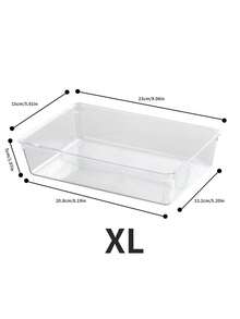 Hộp đựng mỹ phẩm, bộ ngăn kéo trong suốt, 7 kích cỡ để bàn trang điểm, vách ngăn bằng nhựa chống trượt, thích hợp đựng mỹ phẩm, dụng cụ nhà bếp, văn phòng phẩm, v.v., hộp đựng dễ lau chùi giúp sắp xếp nhà cửa gọn gàng, khay đa chức năng cho phòng tắm và phòng thay đồ. - Nhiều màu - Xem 12